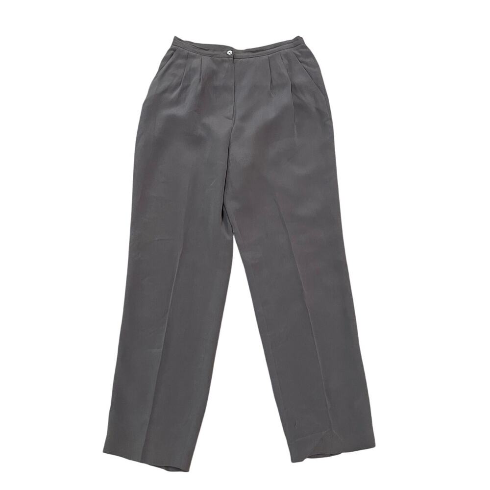 Silk Trousers/Pants Women Size 8 Outward Pleating Classic Elegant Sophisticated